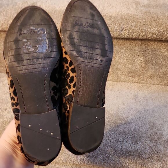 Sam Edelman Women's Giraffe Animal Print Calf Hair Lace-Up Loafers Size 7 - Picture 7 of 7